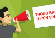 THÔNG BÁO TUYỂN SINH NĂM 2019