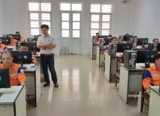 Tổ chức thi nâng bậc cho công nhân PC Thái Bình