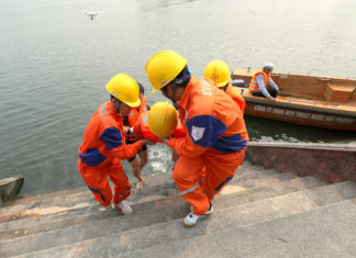 EVNNPC diễn tập phòng chống thiên tai tại khu vực đồng bằng ven biển