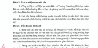 Biên bản Ghi nhớ hợp tác giữa Trường Cao đẳng Điện lực miền Bắc và Công ty Dịch vụ Điện lực miền Bắc