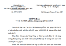 Thông báo cho HSSV nghỉ học để phòng chống dịch 2019-nCoV