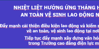 Cao đẳng Điện lực miền Bắc nhiệt liệt hưởng ứng Tháng hành động An toàn vệ sinh lao động năm 2020