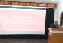 Khai mạc khóa huấn luyện Dân quân tự vệ Trường Cao đẳng Điện lực miền Bắc năm 2020