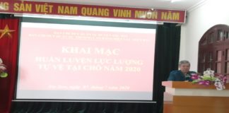 Khai mạc khóa huấn luyện Dân quân tự vệ Trường Cao đẳng Điện lực miền Bắc năm 2020