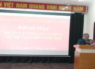 Khai mạc khóa huấn luyện Dân quân tự vệ Trường Cao đẳng Điện lực miền Bắc năm 2020