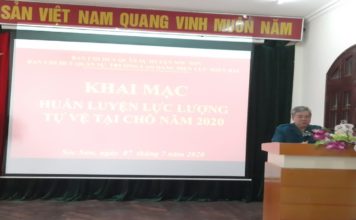 Khai mạc khóa huấn luyện Dân quân tự vệ Trường Cao đẳng Điện lực miền Bắc năm 2020