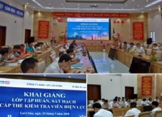 Trường Cao đẳng Điện lực miền Bắc: Tập huấn, sát hạch cấp thẻ Kiểm tra viên điện lực cho CNV Công ty điện lực Lai Châu