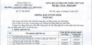 Thông báo tuyển sinh năm 2021