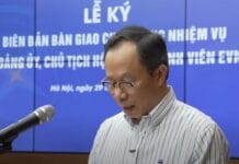 Bài phát biểu của ông Thiều Kim Quỳnh trong buổi lễ ký Biên bản bàn giao Chức năng, nhiệm vụ Bí thư Đảng ủy, Chủ tịch HĐTV EVNNPC