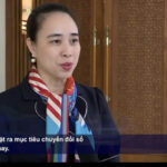 Tổng giám đốc EVNNPC – Đỗ Nguyệt Ánh trả lời phỏng vấn của phóng viên EIC, bên lề Hội nghị “Chuyển đổi số và An toàn thông tin năm 2021”
