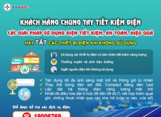 KHÁCH HÀNG CHUNG TAY TIẾT KIỆM ĐIỆN !