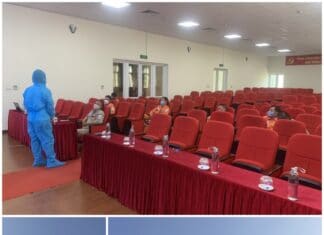 Trường Cao đẳng Điện lực miền Bắc tổ chức Huấn luyện, sát hạch ra lưới thi công, sửa chữa lưới điện 22kV đang mang điện cho đội Hotline của Công ty Điện lực Lào Cai