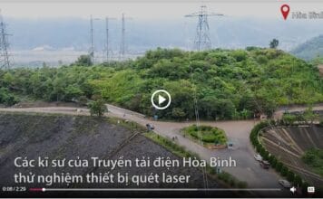 Thử nghiệm máy quét laser trên đường dây 500 kV