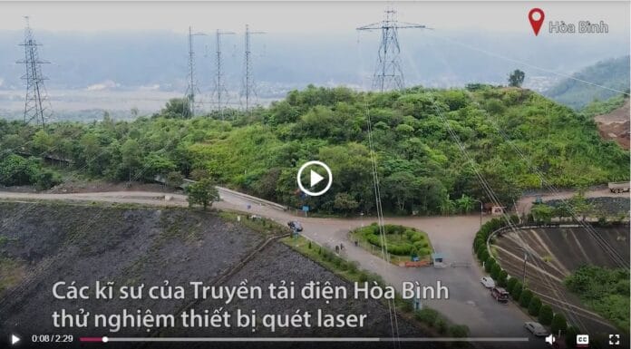 Thử nghiệm máy quét laser trên đường dây 500 kV