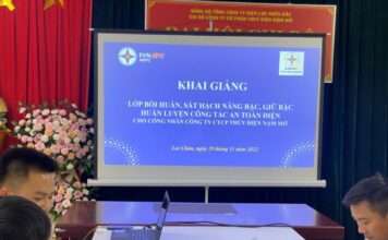 Trường Cao đẳng Điện lực miền Bắc tổ chức các lớp bồi huấn cho công nhân Nhà máy thủy điện Nậm Mở 3