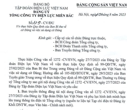 Quy định của Ban Bí thư Trung Ương về cờ Đảng và việc sử dụng cờ Đảng
