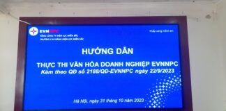 NEPC TRIỂN KHAI HƯỚNG DẪN THỰC THI VĂN HÓA DOANH NGHIỆP EVNNPC NĂM 2023