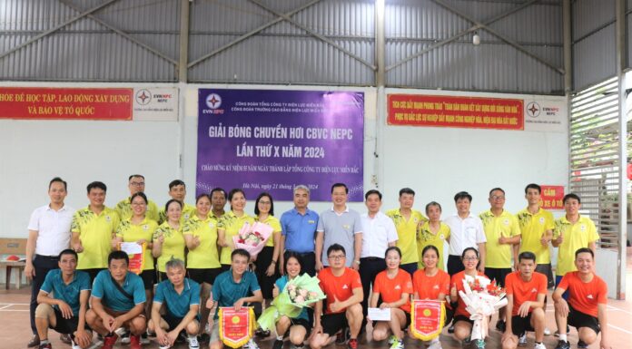 CÔNG ĐOÀN NEPC TỔ CHỨC GIẢI BÓNG CHUYỀN HƠI CÁN BỘ VIÊN CHỨC LẦN THỨ X NĂM 2024