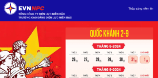 NEPC THÔNG BÁO LỊCH NGHỈ LỄ QUỐC KHÁNH 2/9/2024