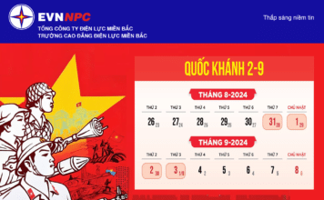 NEPC THÔNG BÁO LỊCH NGHỈ LỄ QUỐC KHÁNH 2/9/2024