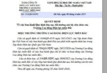 TRƯỜNG CAO ĐẲNG ĐIỆN LỰC MIỀN BẮC TIẾP TỤC TRIỂN KHAI XÂY DỰNG QUY ĐỊNH QUẢN LÝ NỘI BỘ