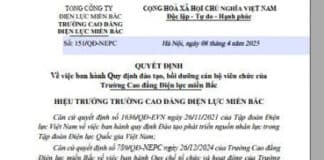 TRƯỜNG CAO ĐẲNG ĐIỆN LỰC MIỀN BẮC TIẾP TỤC TRIỂN KHAI XÂY DỰNG QUY ĐỊNH QUẢN LÝ NỘI BỘ