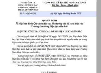 TRƯỜNG CAO ĐẲNG ĐIỆN LỰC MIỀN BẮC TIẾP TỤC TRIỂN KHAI XÂY DỰNG QUY ĐỊNH QUẢN LÝ NỘI BỘ