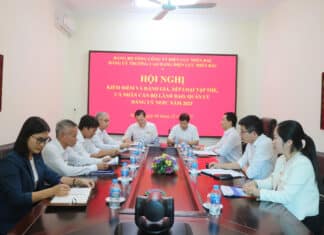 Hội nghị Kiểm điểm và đánh giá, xếp loại Tập thể, cá nhân cán bộ lãnh đạo quản lý Đảng ủy Trường Cao đẳng Điện lực miền Bắc năm 2025