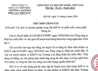 Thư mời chào giá cung cấp thiết bị và phần mềm CNTT